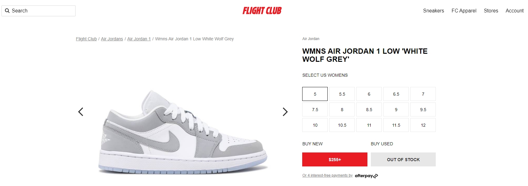 Air Jordan WMNS AIR JORDAN 1 LOW 'WHITE WOLF GREY'