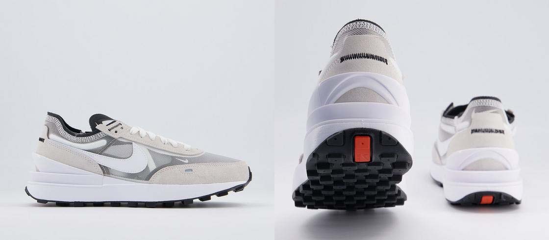 Nike Waffle One Trainers Summit White White Black Orange