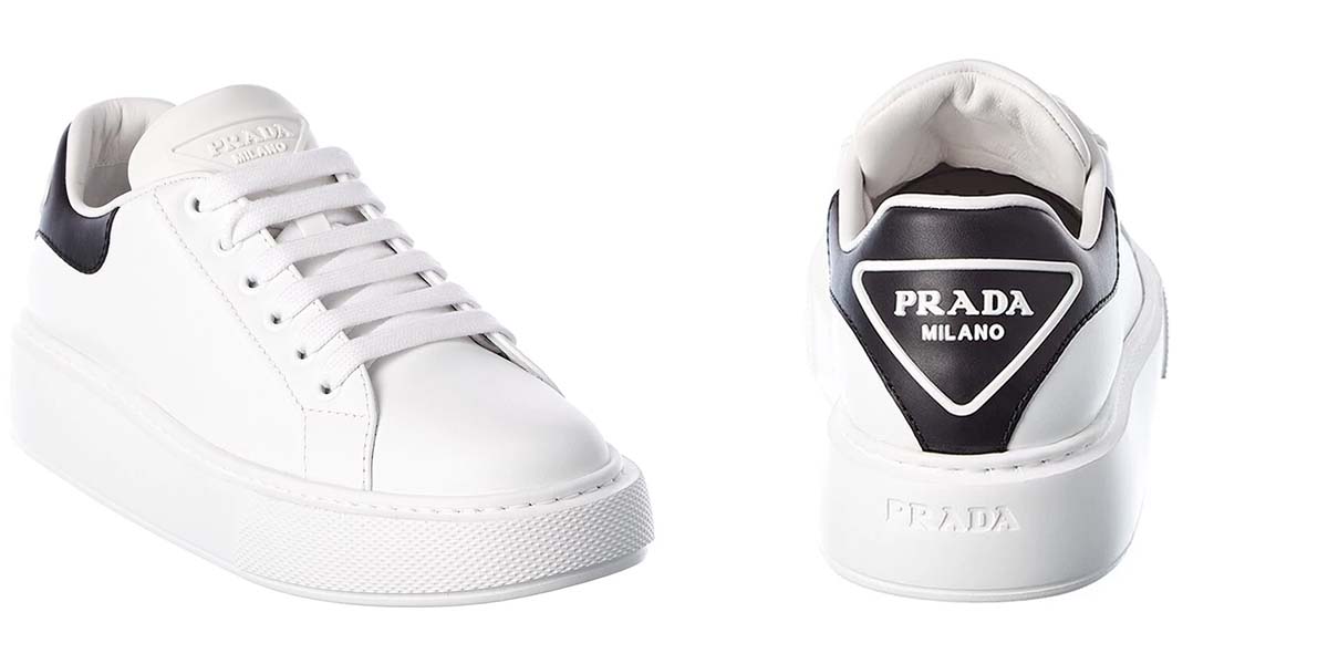 Prada Logo Leather Sneaker