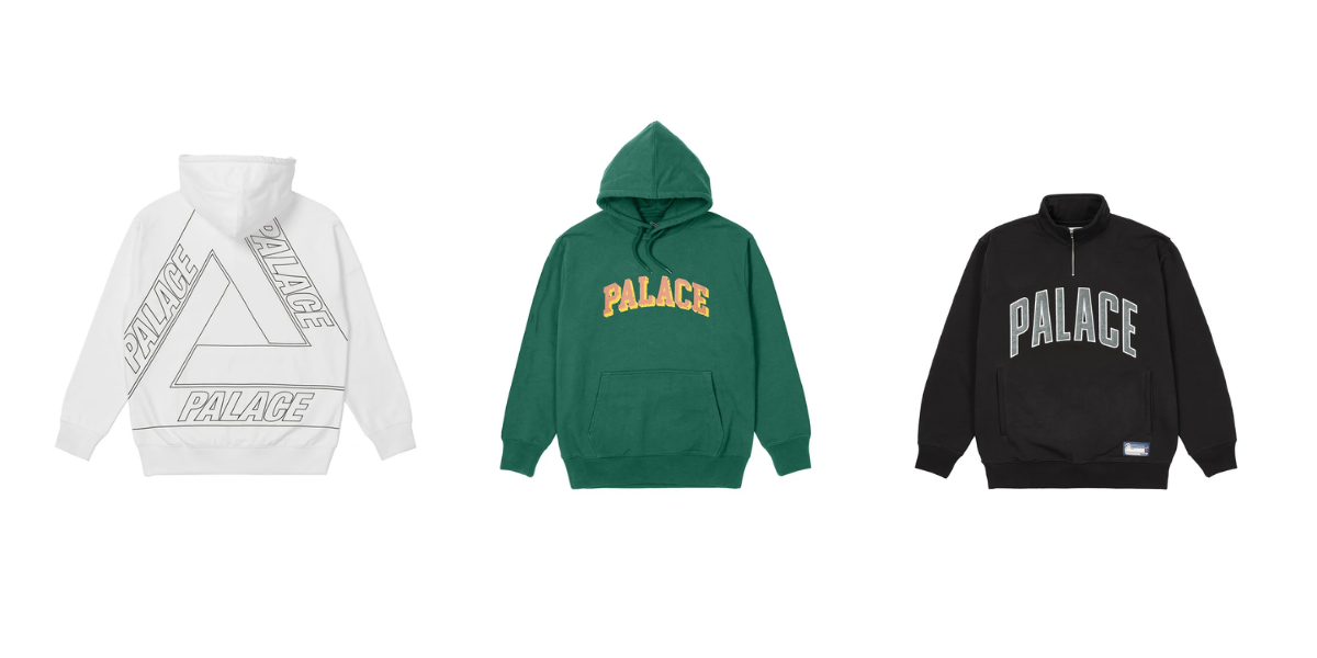 Palace sweatshirts