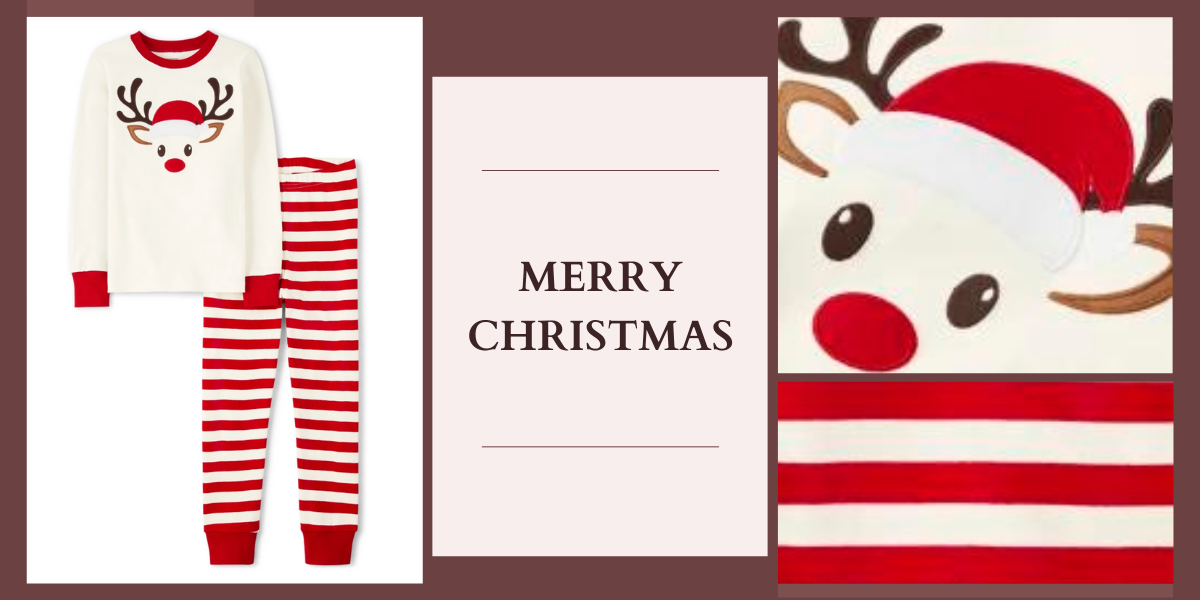 Gymboree Unisex Matching Family Reindeer Cotton 2-Piece Pajamas