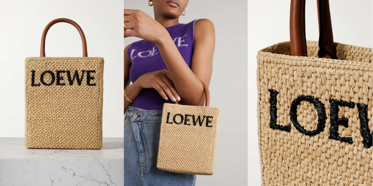 LOEWE草編小包